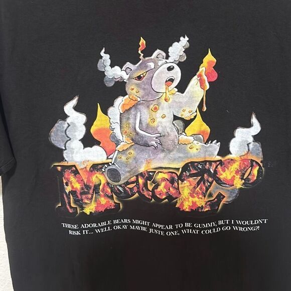 Dbruze x Meta Zoo Mens Black Lava Bear Short Sleeve Crew Neck T-Shirt Size Large - Picture 2 of 7